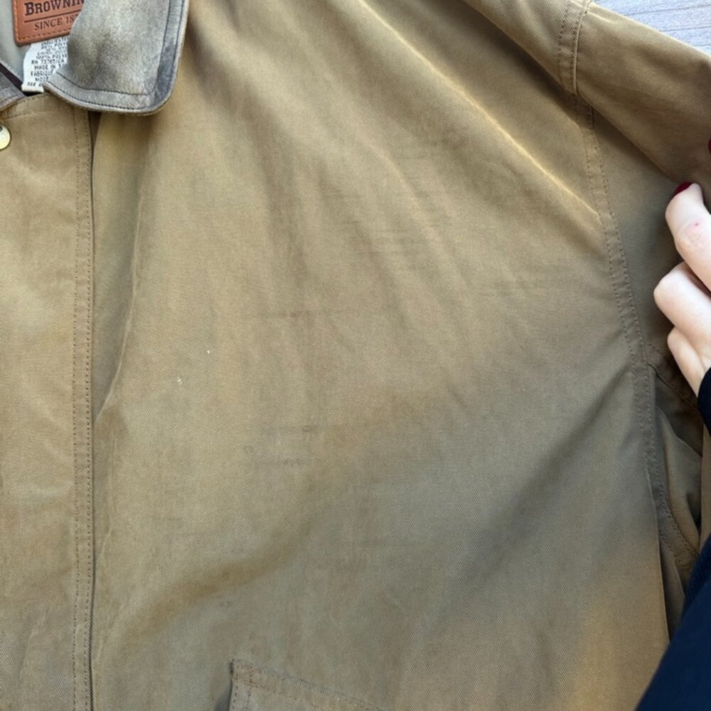 Vintage Browning Hunting Outdoor Canvas Lined Jacket - XL - Picture 5 of 10